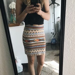 Tribal Mini Skirt